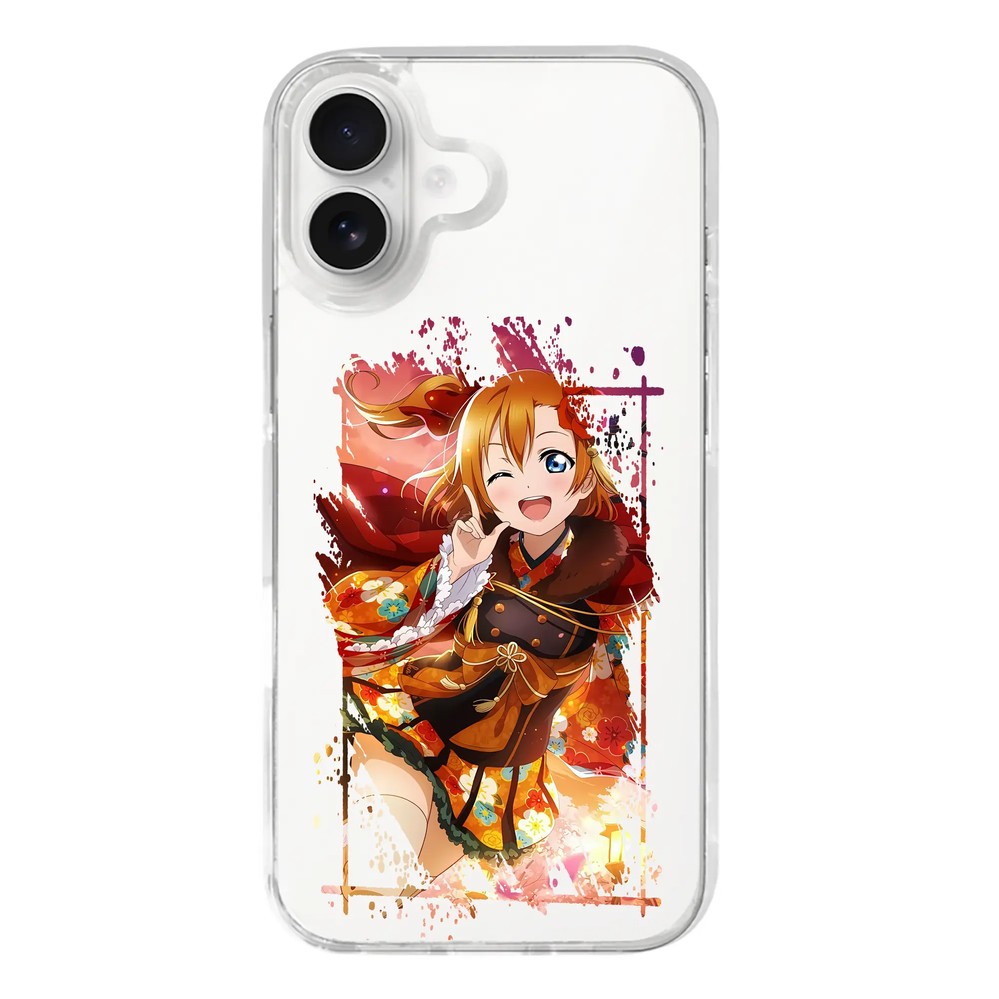 Love Live! グッズ,高坂穂乃果 - iPhone 17シリーズ 透明スマホケース – 薄型・耐衝撃・精密フィット保護カバー